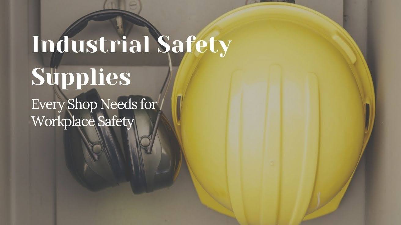 Yellow hard hat and earmuffs showing essential industrial safety gear for workplace protection.