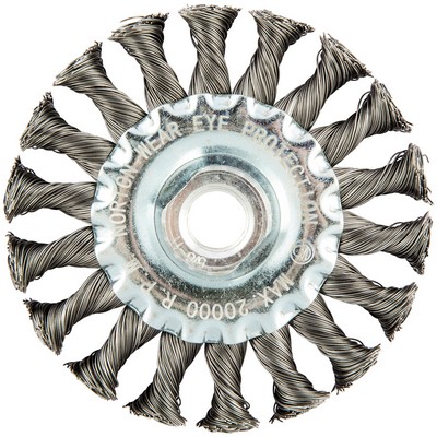 4 x .014 x 5/8-11 Norton Standard Twist Knot Wire Wheel Brus