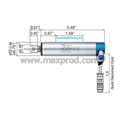 Motor Spindle, Straight [BM-320] 1/8